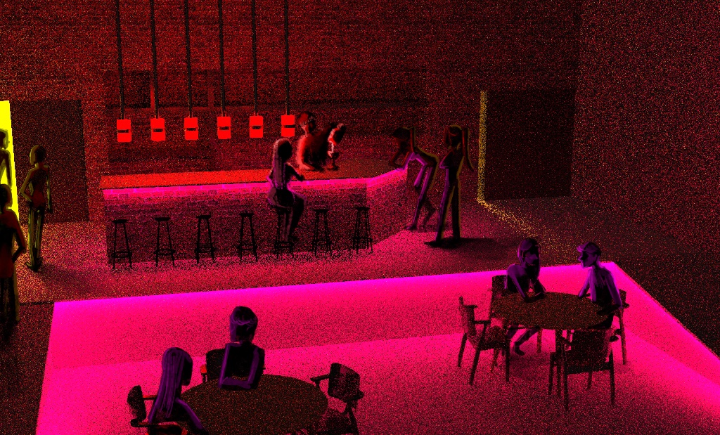 Night Cafe/Bar Render